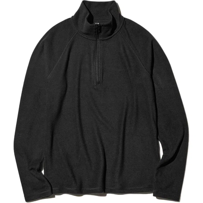 Женская толстовка с воротником-стойкой Black UNIQLO, Черный