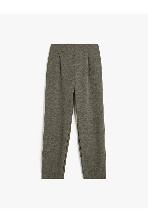 Детские брюки для девочек прямого кроя с защипами Basics Koton, Anthracite