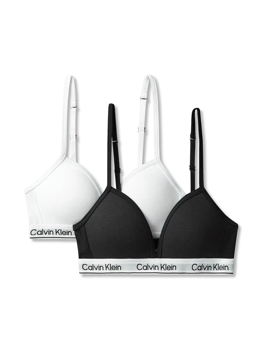 Треугольный бюстгальтер Calvin Klein Underwear, черный, белый