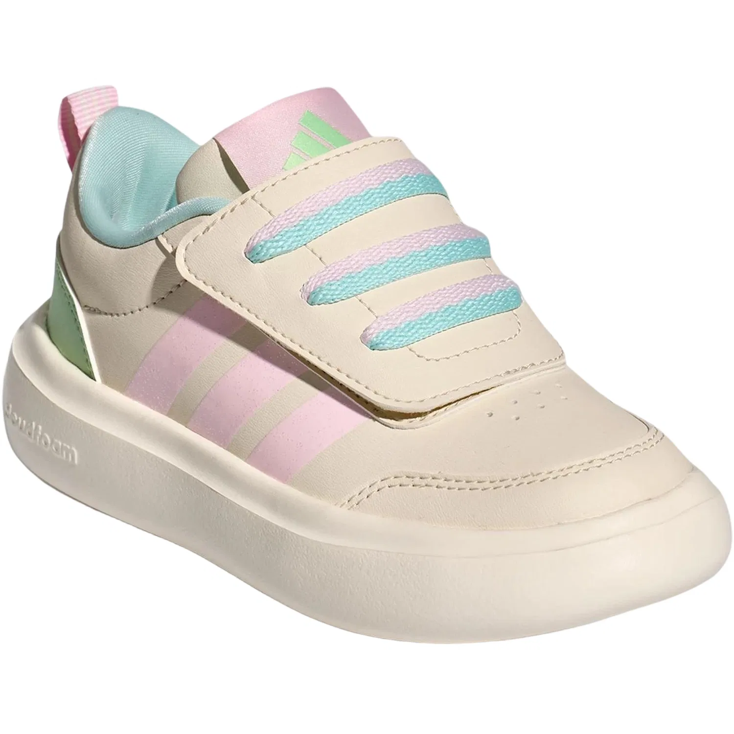 Детские повседневные кроссовки Wonder White/Clear Pink/Light Shimmery Blue Adidas — фото 4