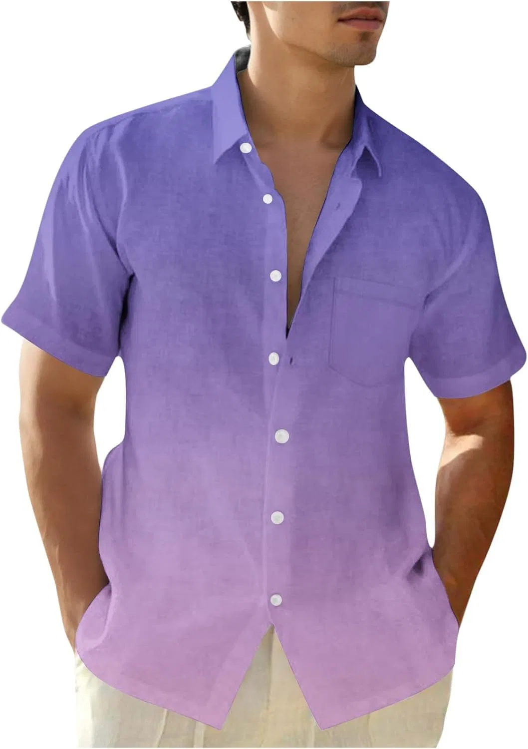 Мужская футболка с градиентом Loose Fit, Purple