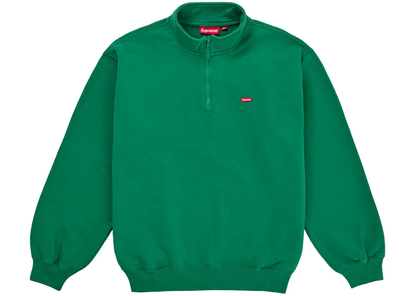Мужской пуловер с полузастежкой Supreme Small Box Half Zip Pullover Green