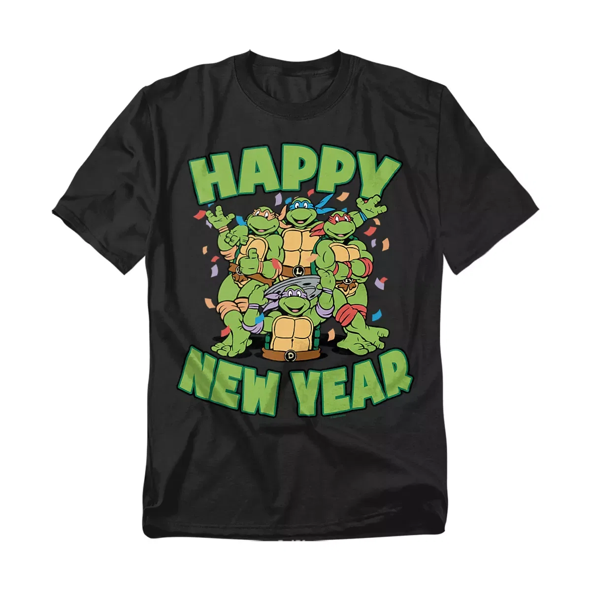 Детское боди для мальчиков с коротким рукавом Teenage Mutant Ninja Turtles Happy New Year Group, Black