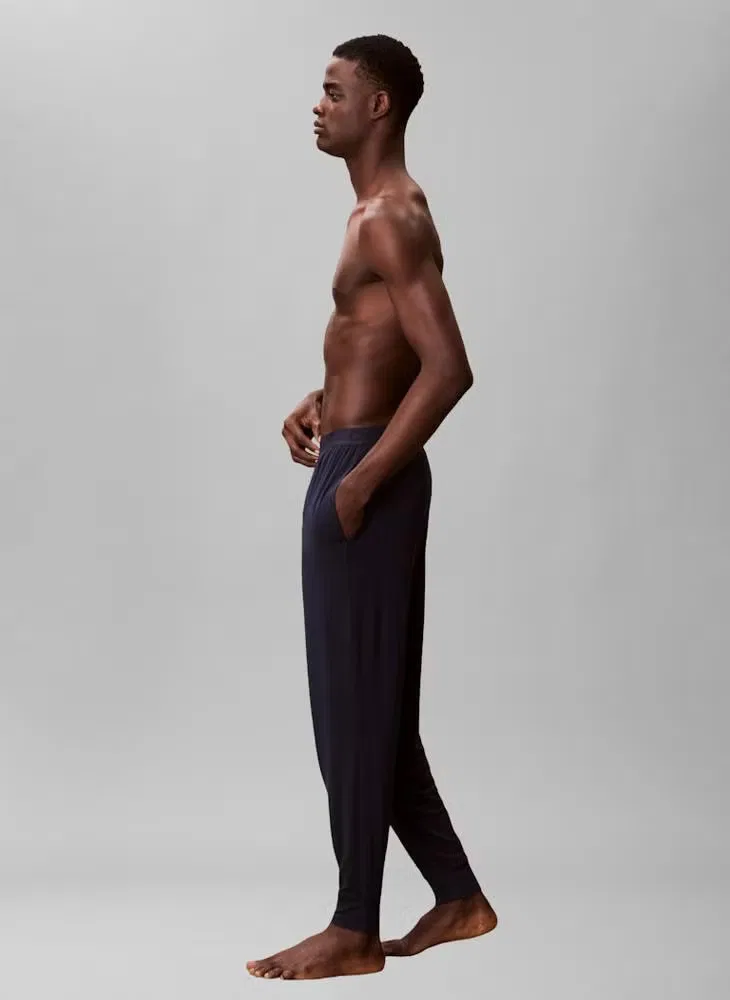 Calvin Klein Брюки для отдыха с логотипом на поясе, голубой — фото 3