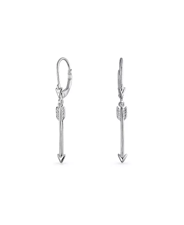 

Минималистичные романтические серьги-подвески в форме стрелы Купидона с застежкой-рычагом, стерлинговое серебро Bling Jewelry, silver