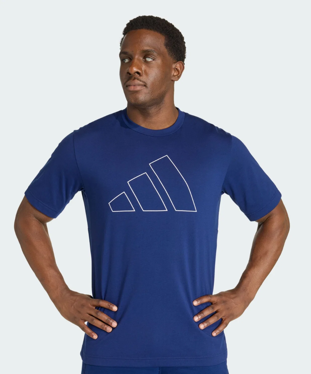 Мужская футболка с коротким рукавом Feelready Logo T-Shirt Climacool Adidas, Blue — фото 3