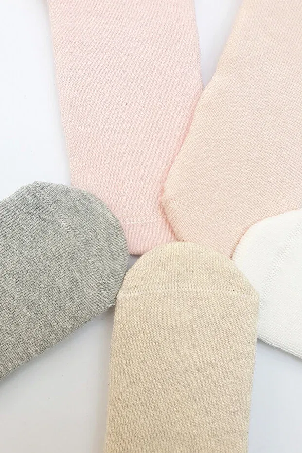 Детские носки с антискользящим покрытием 5 шт Organic Cotton Mem Socks, Cream-Pink-Blue — фото 3