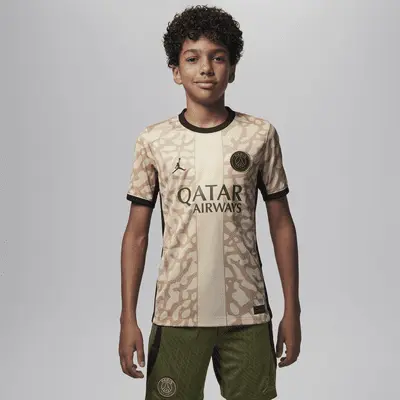 

Джерси Jordan Paris Saint-Germain 2023/24 Stadium Fourth, цвет Hemp/Obsidian/Sequoia/Rough Green