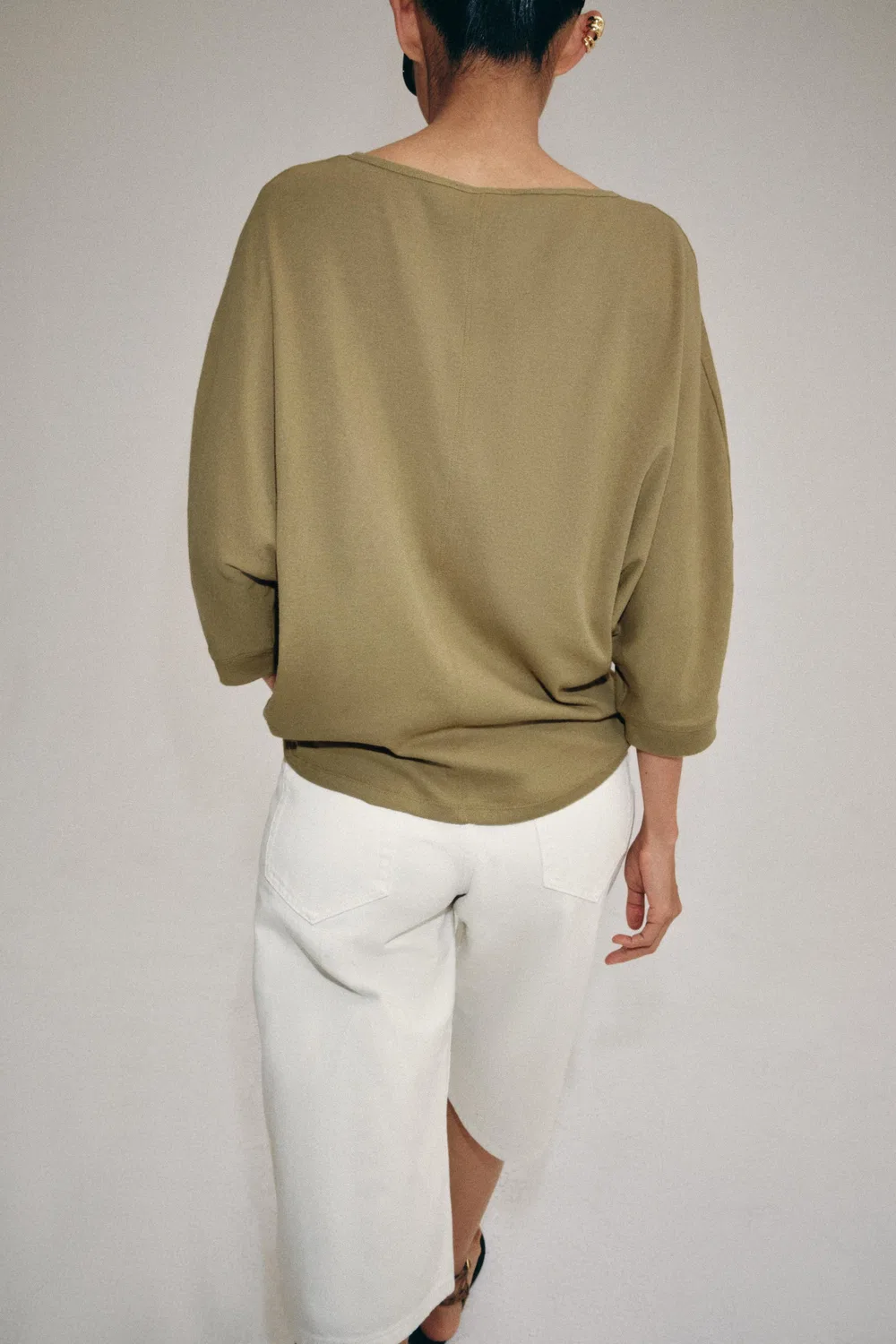 Джинсовые шорты-бермуды средней посадки из коллекции ZW ZARA, White — фото 3