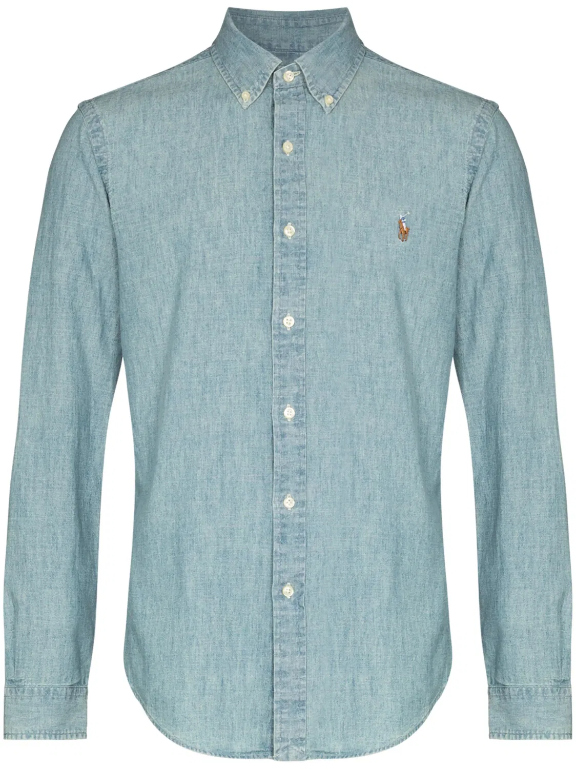 Рубашка Polo Pony из шэмбре Polo Ralph Lauren, голубой
