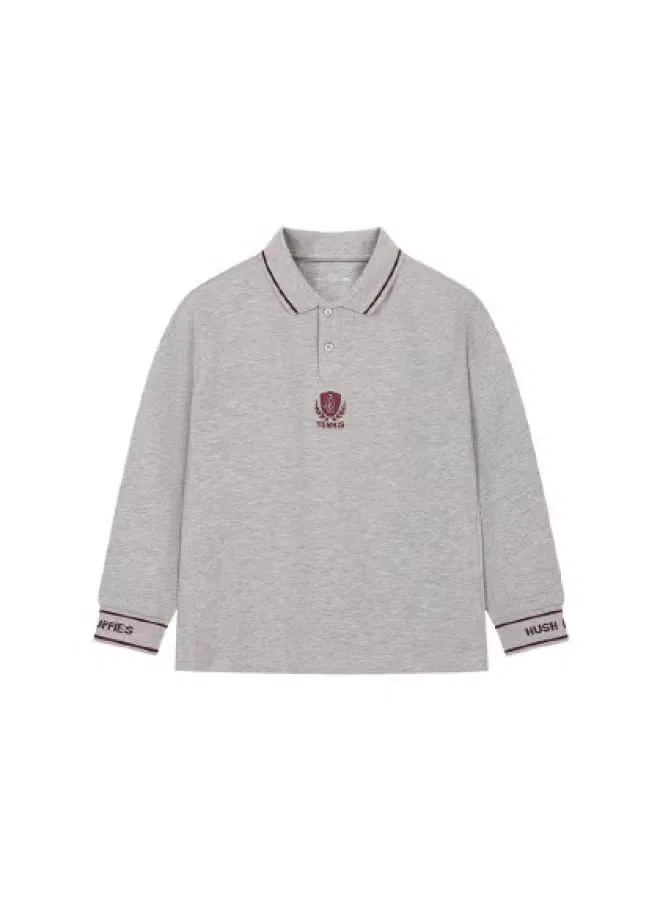 Лонгслив поло с длинным рукавом 25 new winter children's preppy style top Hush Puppies