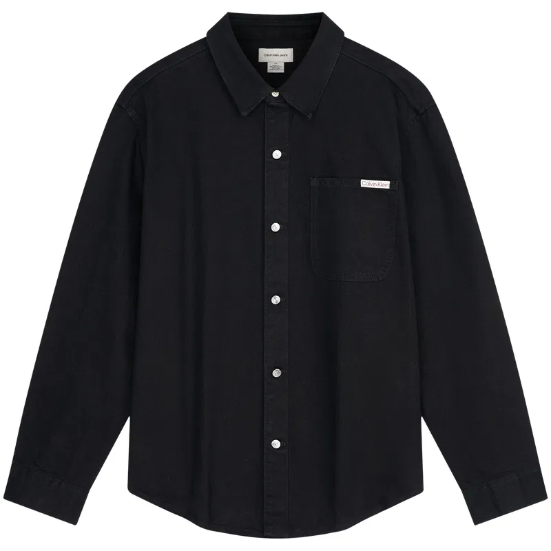 Мужская рубашка с отложным воротником Calvin Klein, JW4 Denim Black