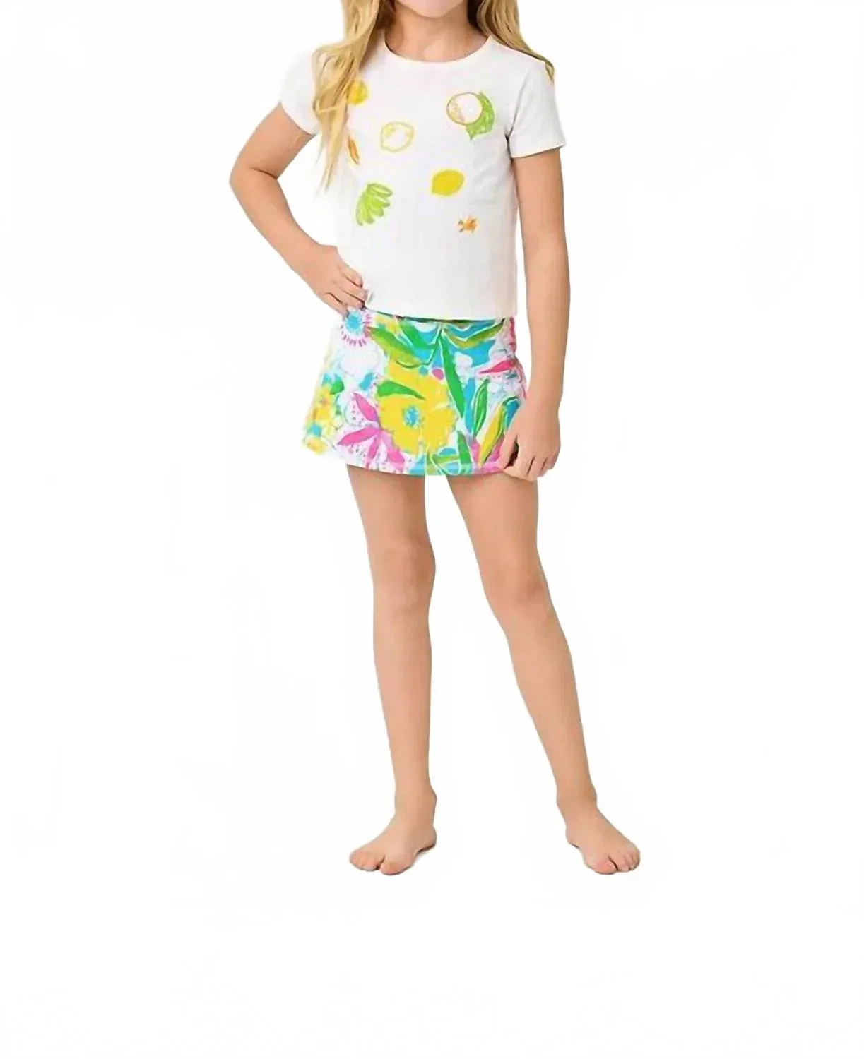 Детская юбка-шорты с защитой UPF 50+ Aila Skort Lilly Pulitzer, Multi Lovely Lilly