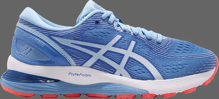 

Кроссовки wmns gel nimbus 21 wide 'blue coast skylight' Asics, синий