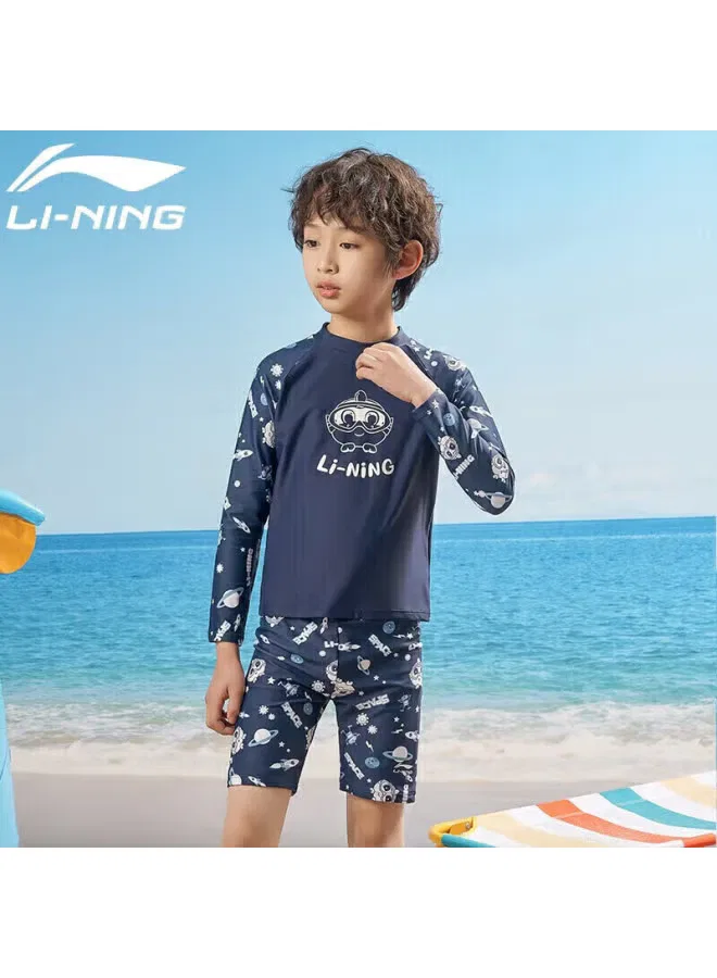 Купальный комплект с длинным рукавом для серфинга Li-Ning, синий — фото 4