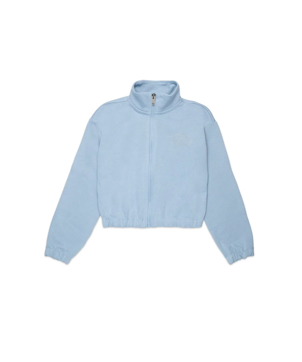 Детский свитшот с длинным рукавом молнией, с принтом DIESEL, Light Blue