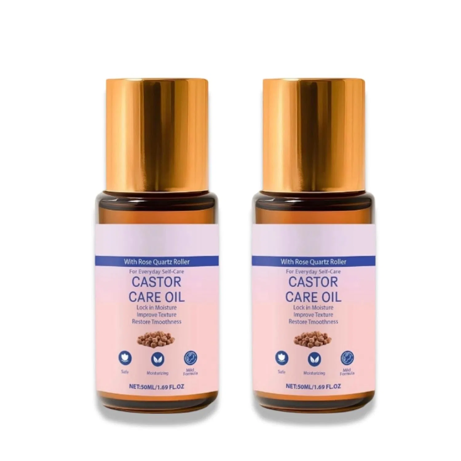 Масло для лица и тела Bio Rizinusöl Roll-On, 50 мл, 2 шт, NourishNur