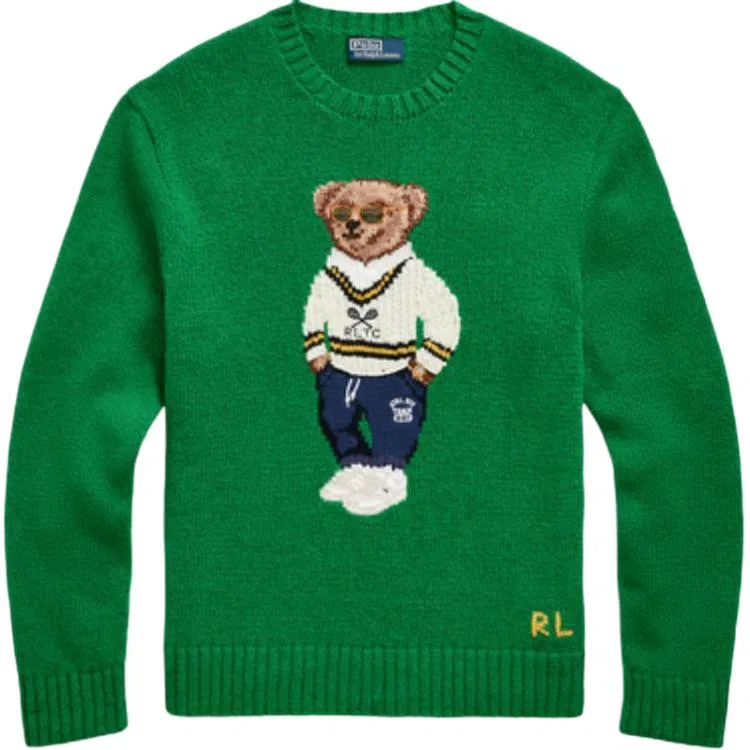 Мужской свитер с вышивкой Polo Bear Polo Ralph Lauren, Green