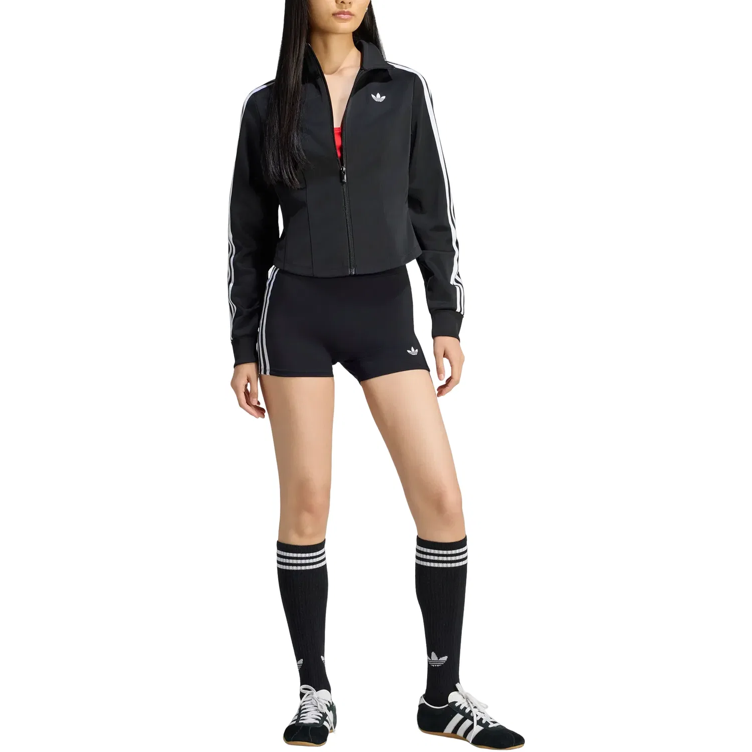 Женская куртка Firebird Corset Track Top Asia SIzing 'Black' adidas, черный — фото 2