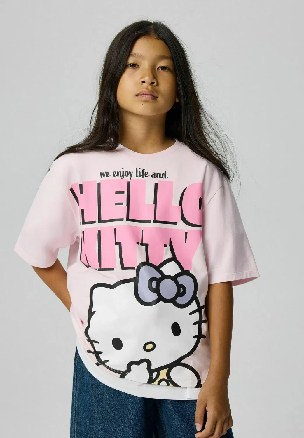 Футболка с принтом Hello Kitty Name It, Cradle Pink — фото 2
