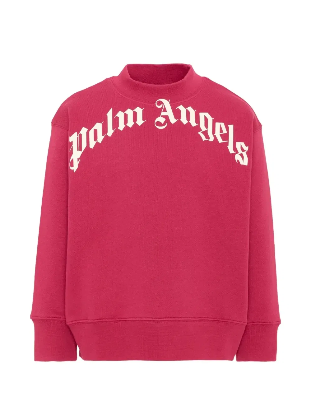 Свитер с высоким воротом и логотипом Palm Angels Kids, розовый