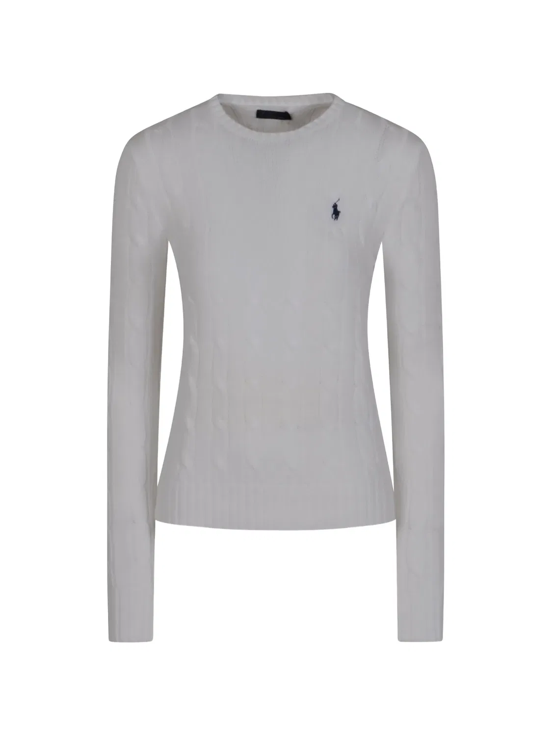 Свитер с косами из хлопка Polo Ralph Lauren, белый