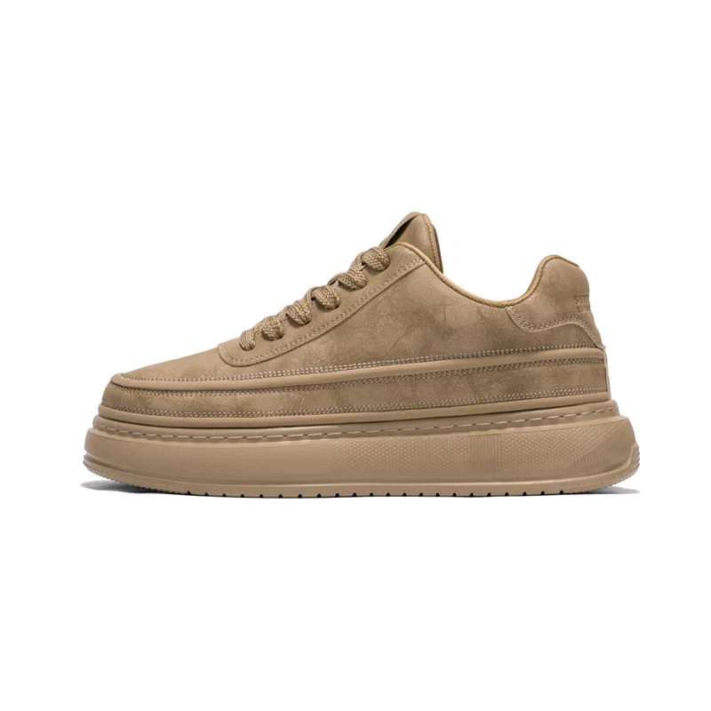 Детские кожаные кроссовки с принтом Yellow Brown (Fleece-Lined) SEPTWOLVES