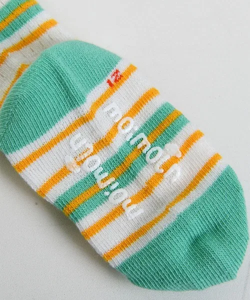 Детские носки с принтом, модель Colorful Border Mesh Long Socks, moimoln, Mint — фото 2