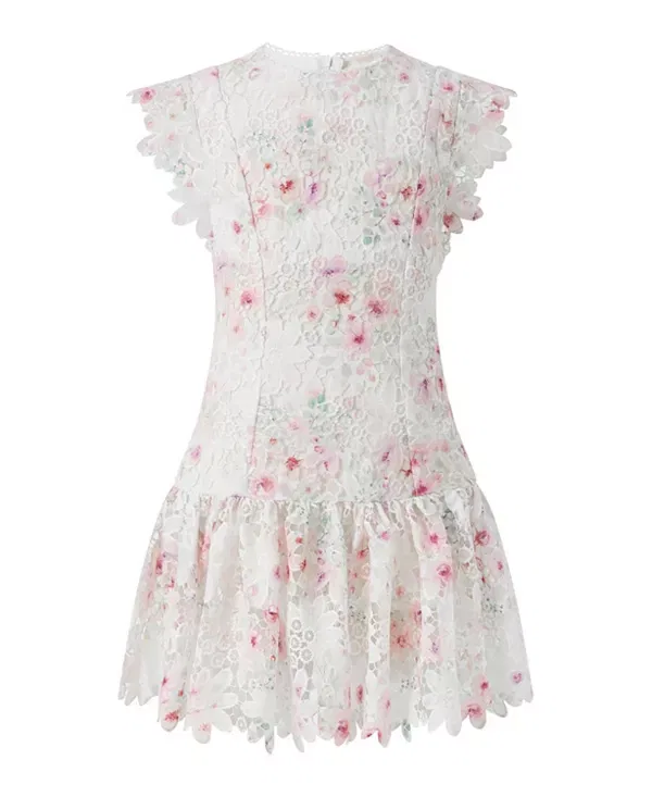 Детское платье для девочек с принтом Belle Embroidered Mini Dress Marlo Kids, Floral