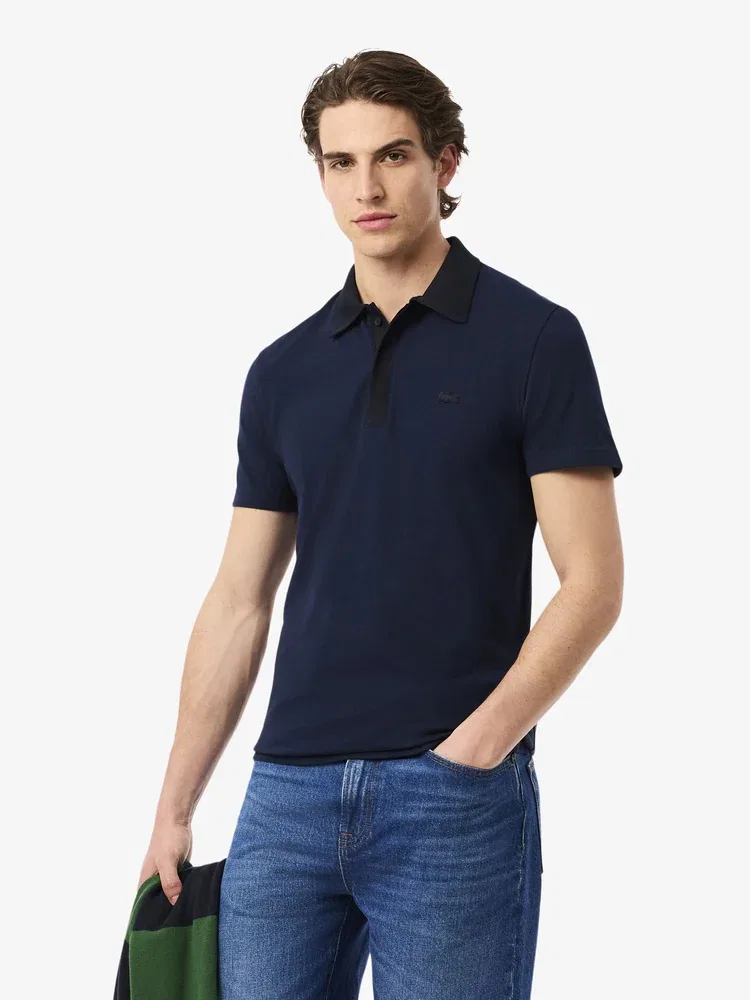 Футболка поло с потайной планкой LACOSTE