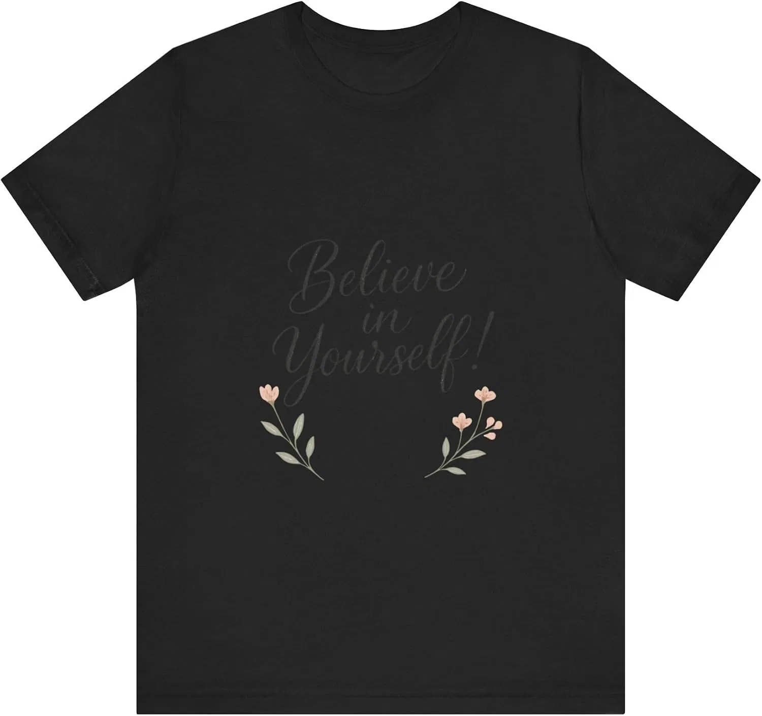 Унисекс футболка с принтом Believe in Yourself Bella+Canvas, Black