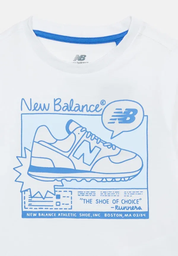 Комплект из футболки и шорт с принтом Greatest Hits Graphic Set New Balance Bright White, белый — фото 4