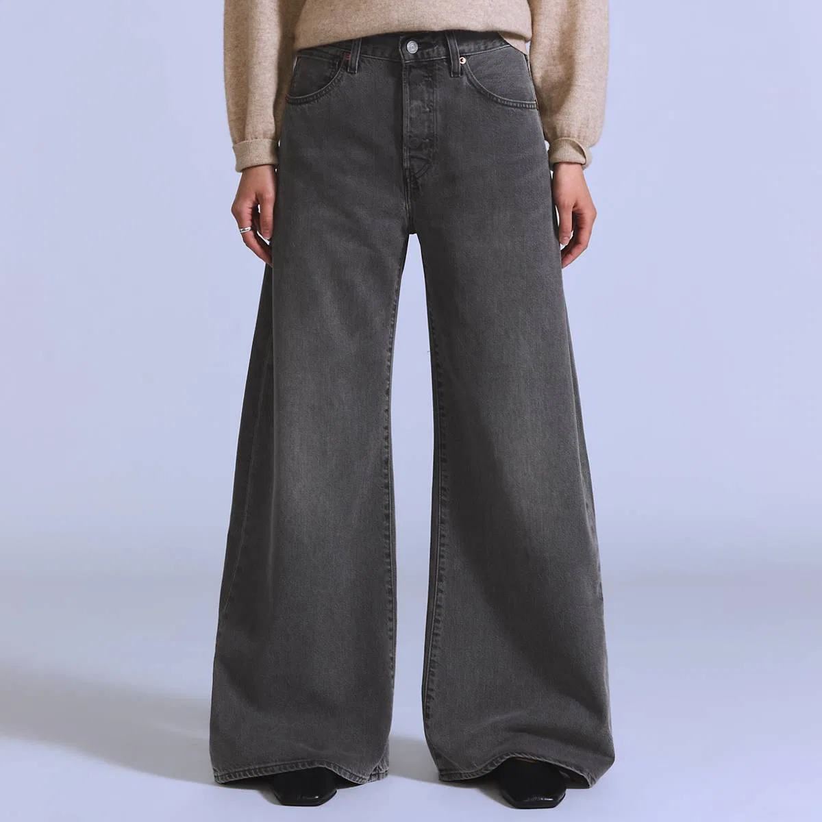 Женские джинсы максимального свободного кроя Levi's, Onyx - Black — фото 2