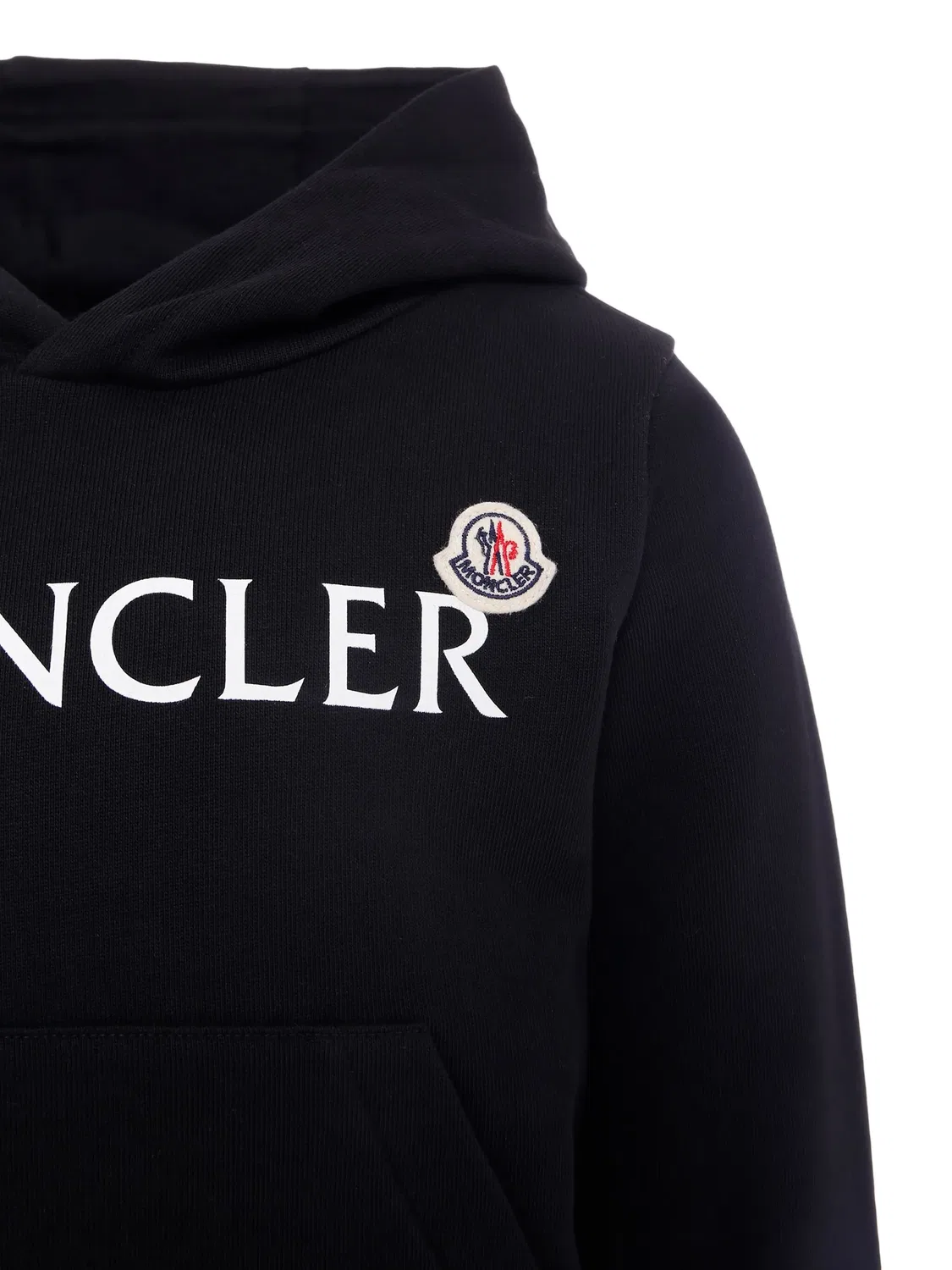 Худи с вышитым логотипом Moncler, черный — фото 3