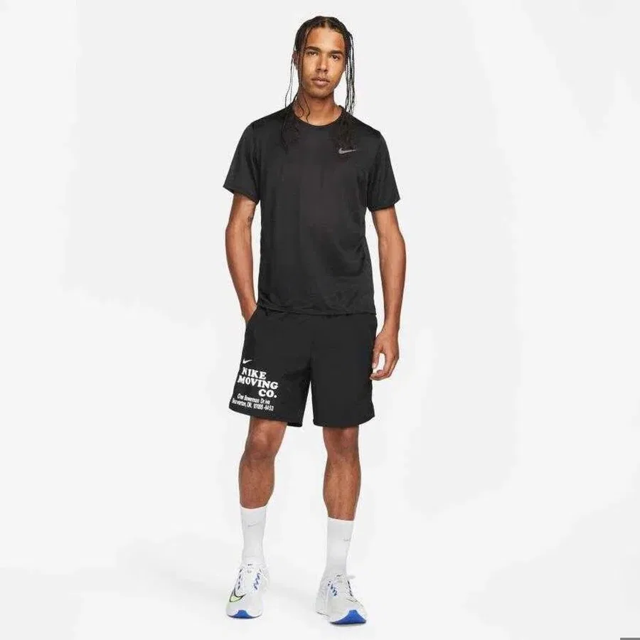 Футболка с коротким рукавом Dri-Fit Miler Breathe Nike, L, Черный — фото 2