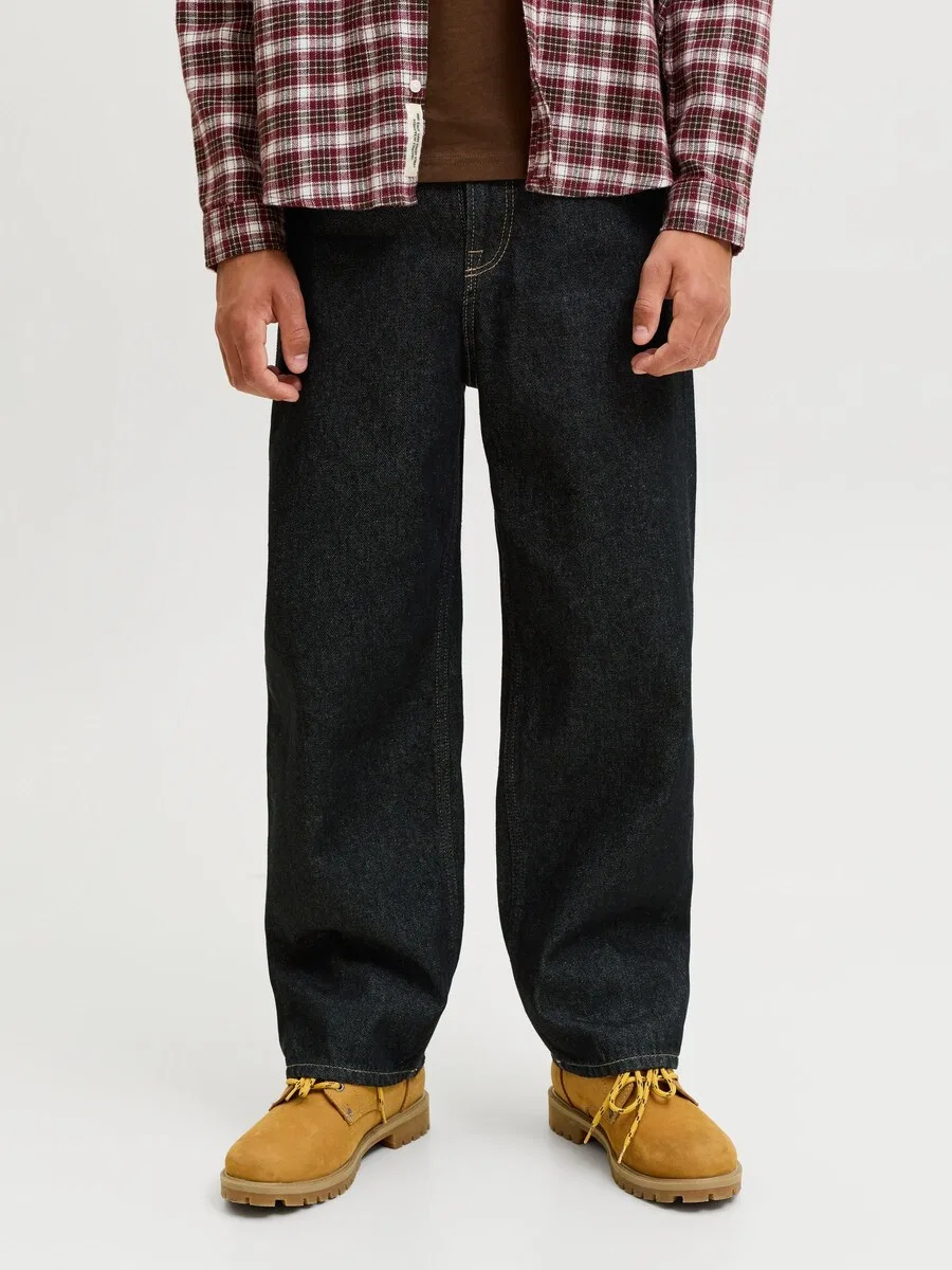 Детские джинсы Baggy Jeans 'JJIAlex JJOriginal' черного цвета Jack & Jones Junior — фото 3