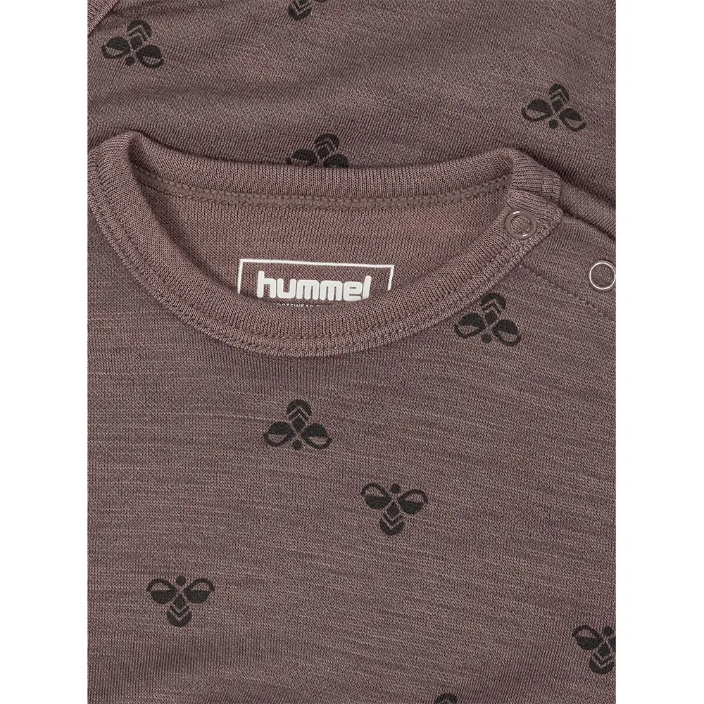 Боди с длинным рукавом Mini Wool Hummel, фиолетовый — фото 3