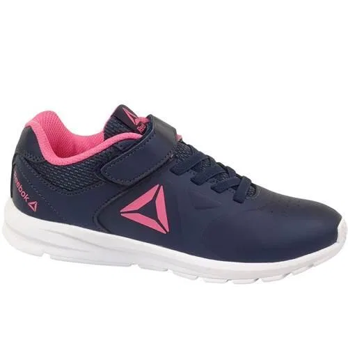 Детские спортивные полуботинки с липучками Reebok Rush Runner, Navyblau / Rosa