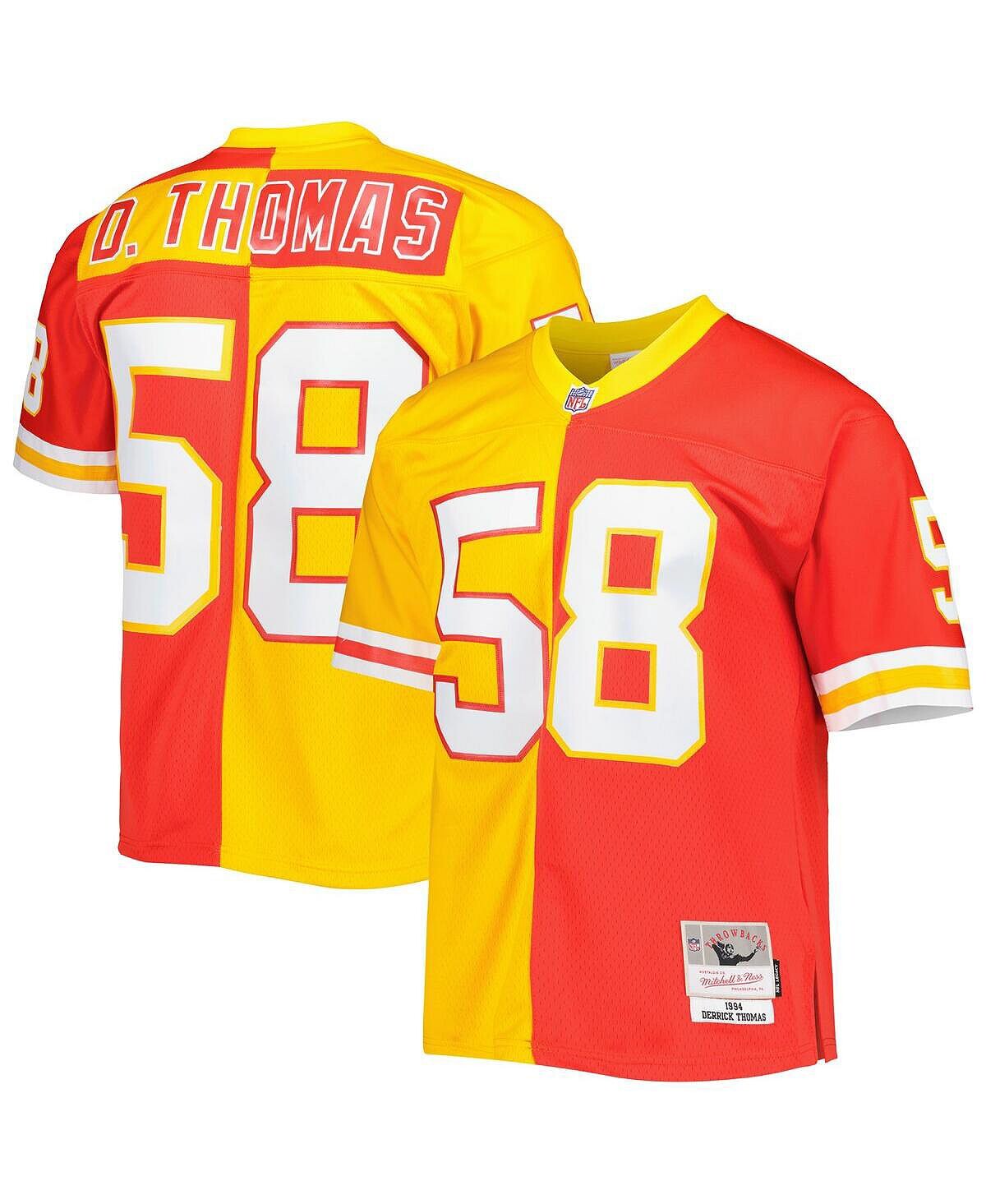 

Мужская derrick thomas red, gold kansas city chiefs 1994 split legacy, копия джерси Mitchell & Ness, мульти