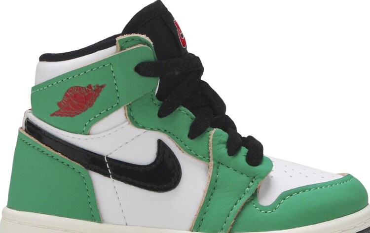 Кроссовки Air Jordan 1 Retro High OG TD Lucky Green, зеленый — фото 2