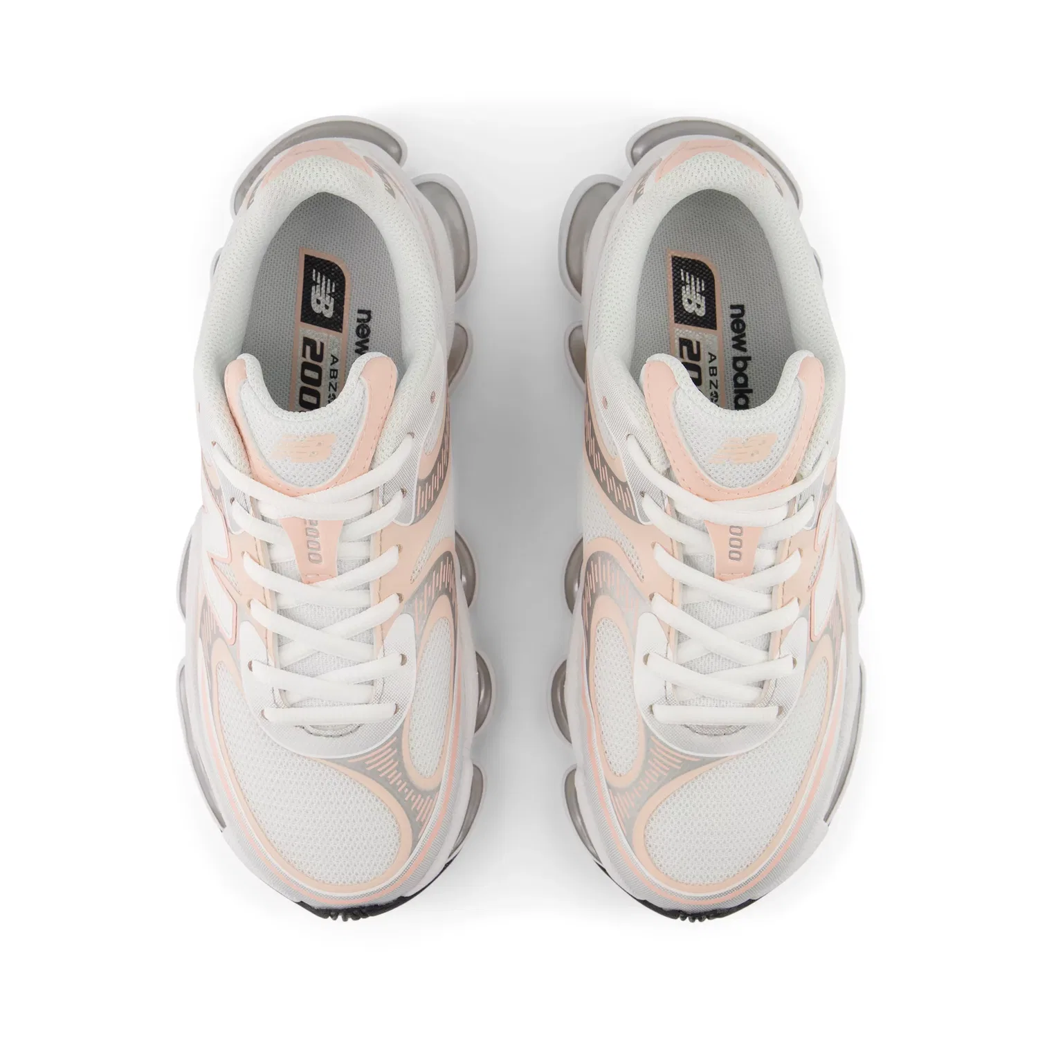 Детские кроссовки на шнуровке с амортизацией ABZORB 2000 New Balance, Pink Haze With Silver Metallic — фото 4