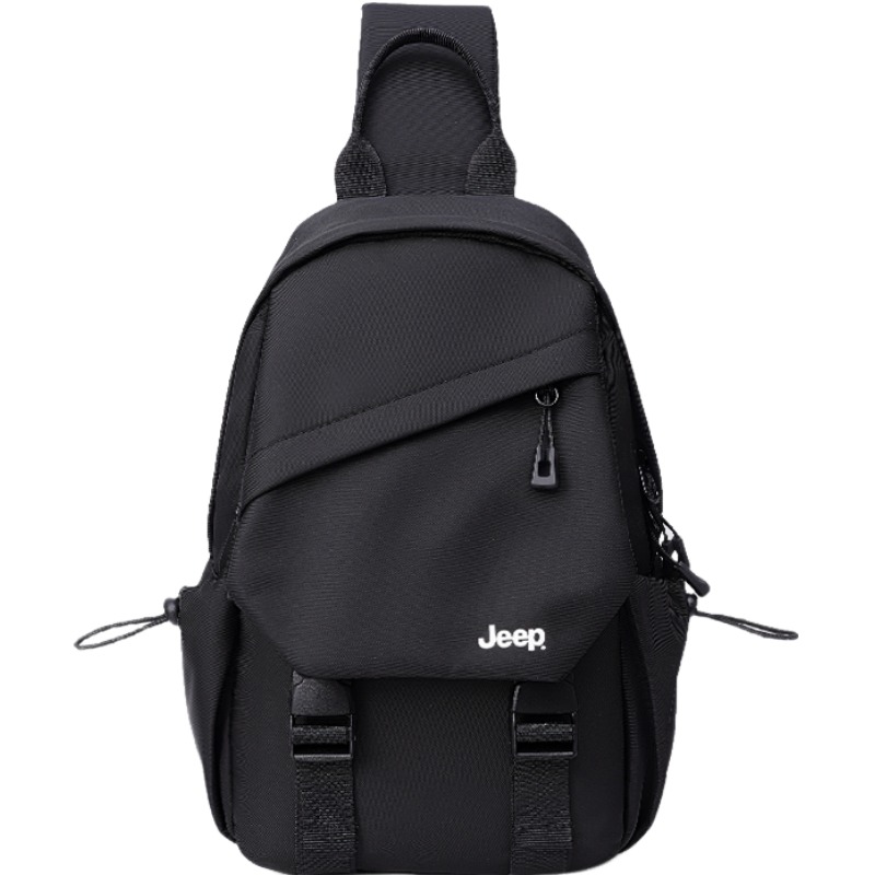 

Jeep Нейлоновая тканевая кроссбоди сумка слинг Regular мужская black