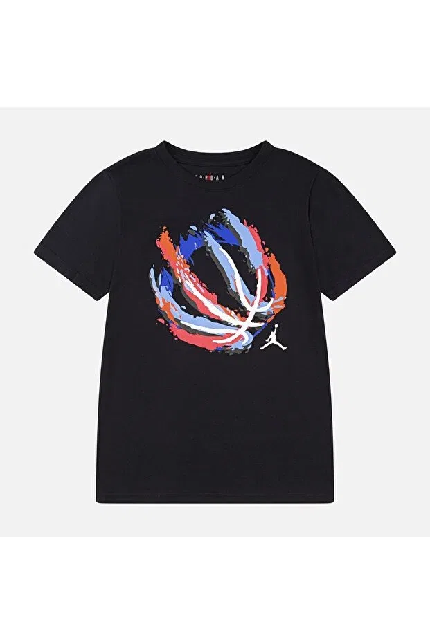 Детская футболка с принтом для девочек Basketball Fire Jordan, Black