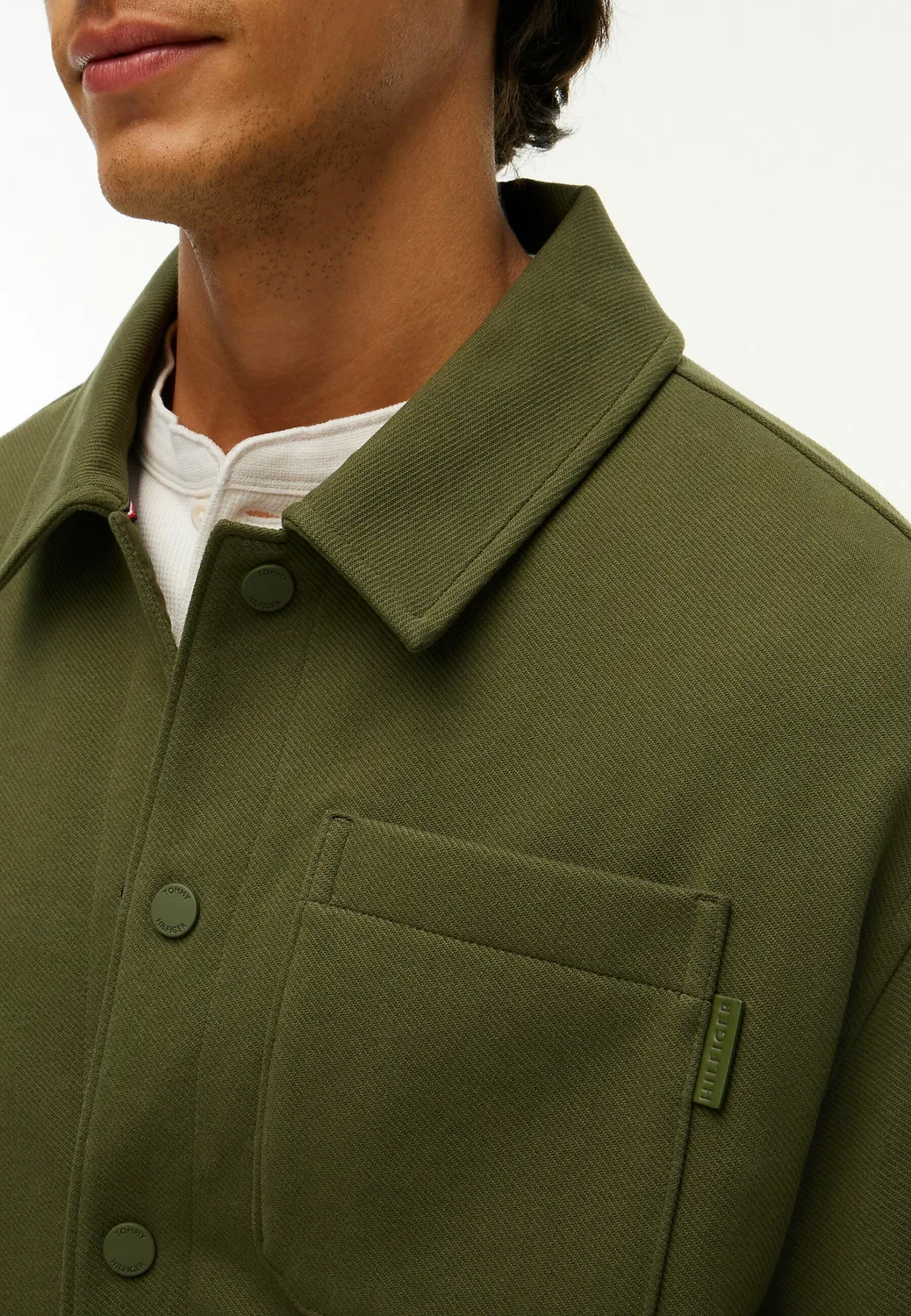 Свободная рабочая куртка из комбинированной ткани - летняя куртка Tommy Hilfiger, Huntsman Green Huntsman Green — фото 4
