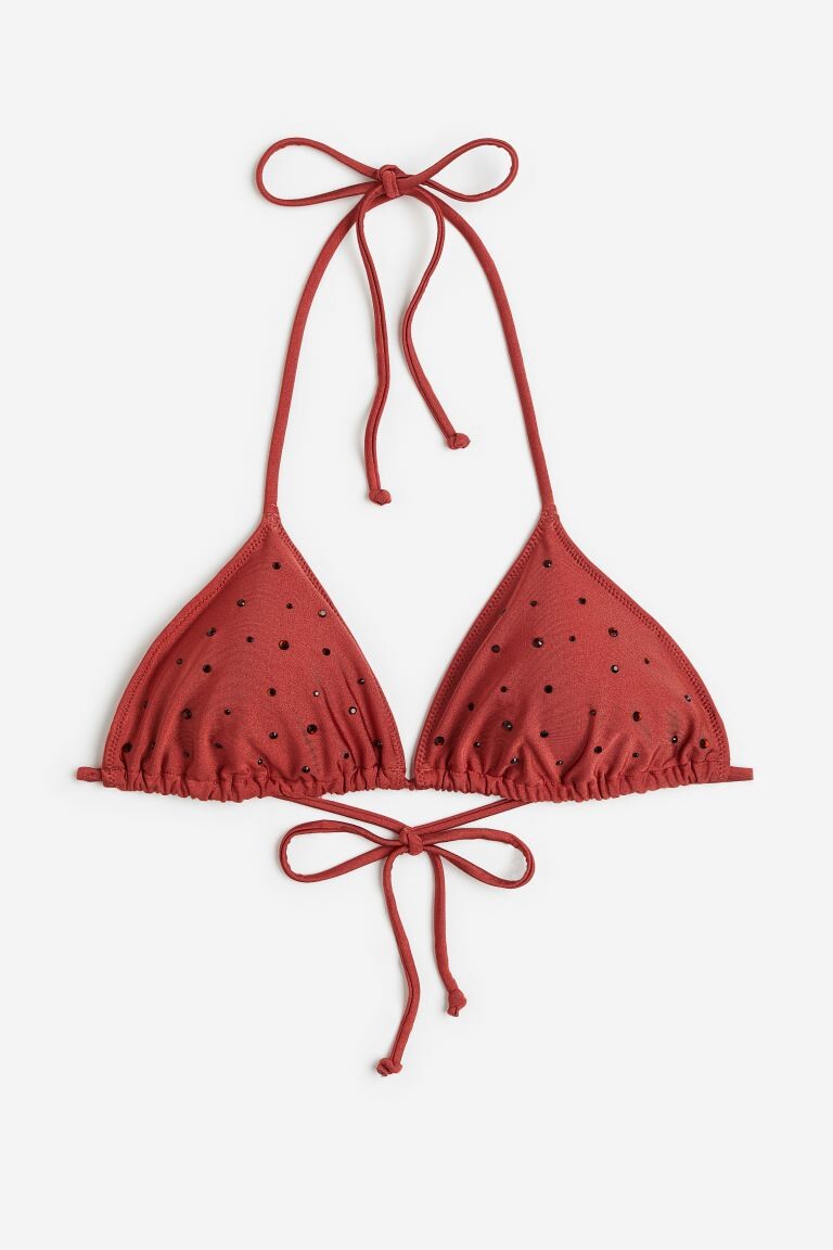 

Мягкий лиф бикини с треугольными чашечками H&M, красный