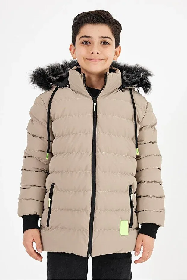 Детское пальто для девочек утепленное Basics Sivaist, Brown