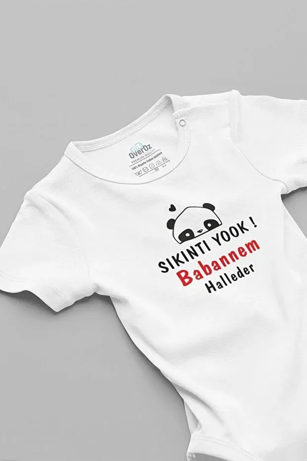 Детское боди для новорожденных с принтом Organic cotton baby bodysuit 5575 Overoz, White