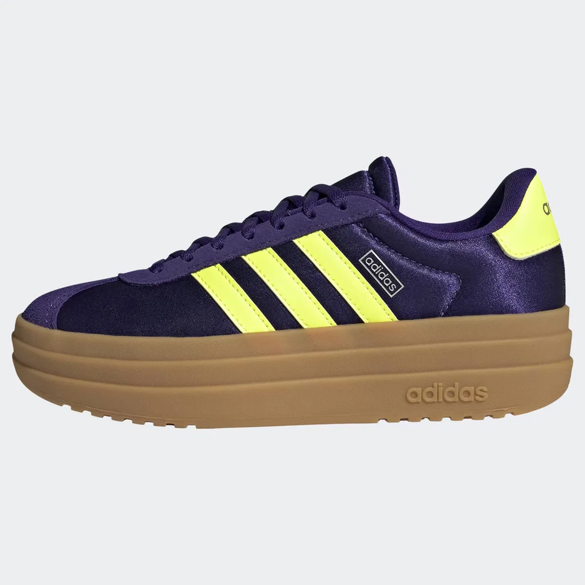 Детские кеды с тройной подошвой Vl Court Bold Shoe Adidas, Collegiate Purple/Hi-Res Yellow/Silver Metallic — фото 2