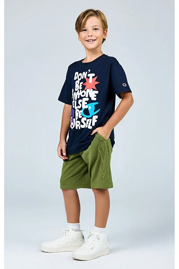 Детские шорты для девочек хлопковые Icons bermuda green kids shorts-306766-gs573 Champion, Green-47