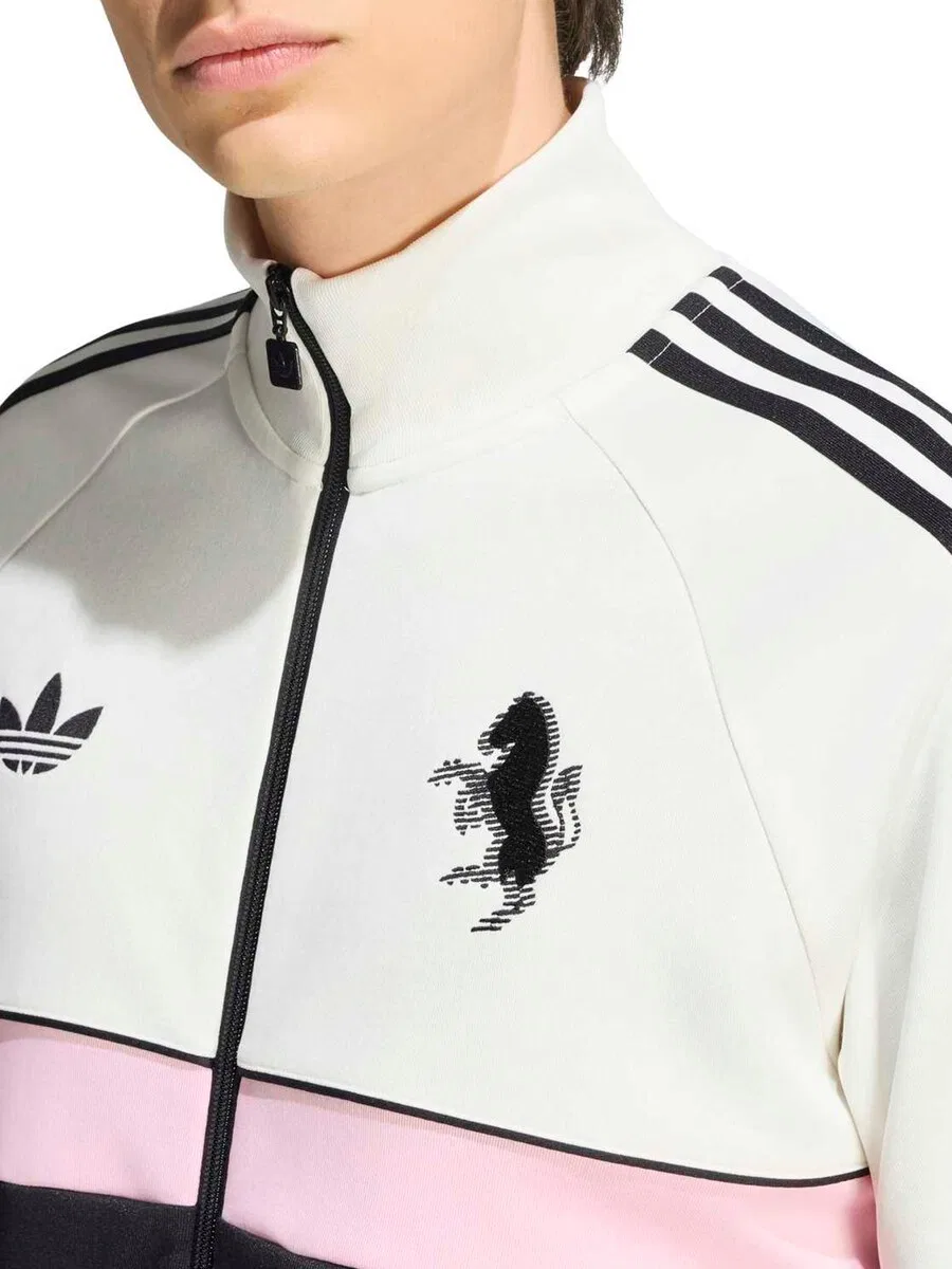 Спортивная толстовка на молнии ADIDAS PERFORMANCE Athletic Zip-Up Hoodie 'JUVE' белого цвета — фото 3